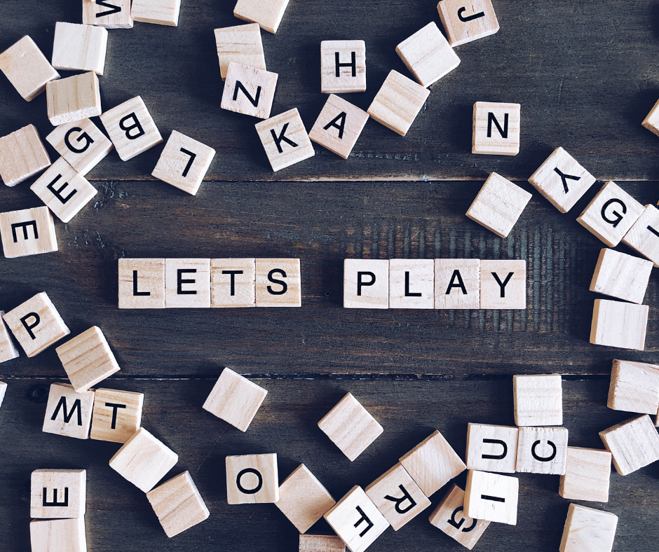  Let's Play in crossoword letters
